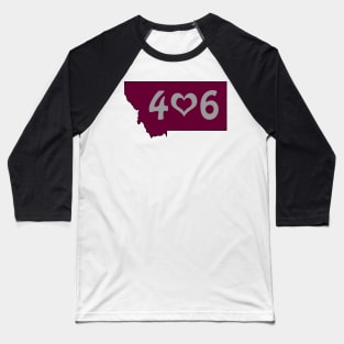 406 : Missoula, Montana Baseball T-Shirt